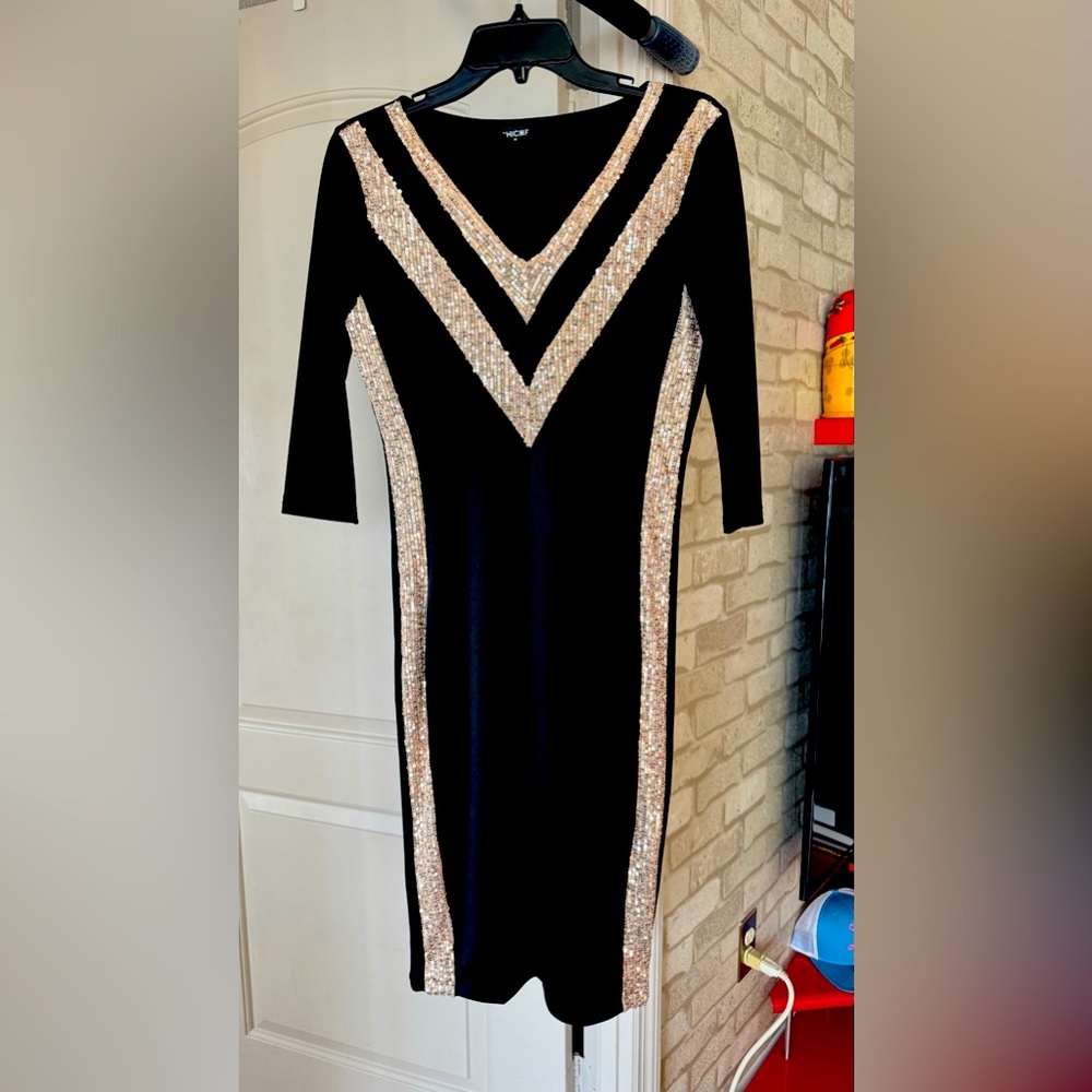 Black with gold beautiful new dress